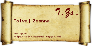 Tolvaj Zsanna névjegykártya